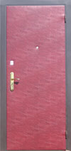 Классическая металлическая дверь: винилискожа, производство РФ 
Изнутри: ламинированная ДВП или винилискожа, замки: Эльбор, Kale 2000